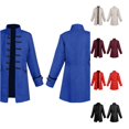 thumbnail image 1 of Boys Steam Punk Pirate Coat, Medieval Gothic Dovetail Jacket for Kids School Musical and Cosplay Party Wear, 1 of 7