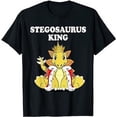 thumbnail image 1 of Boys Stegosaurus King Dinosaur Tshirt | Mens Stegosaurus T-Shirt, 1 of 5