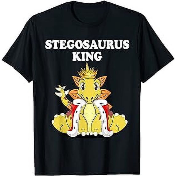 Boys Stegosaurus King Dinosaur Tshirt | Mens Stegosaurus T-Shirt