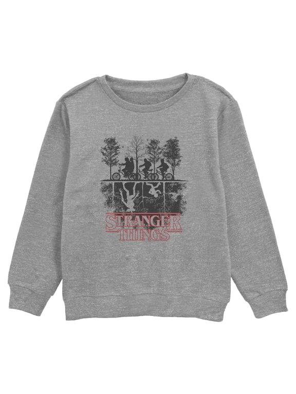Boys Stranger Things Biking in Upside Down Sweatshirt