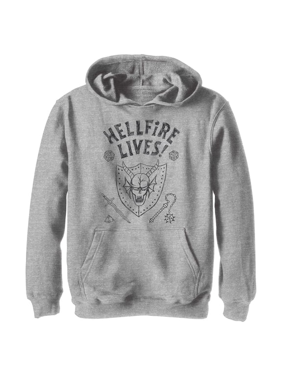 Boys Stranger Things Hellfire Lives Lightweight Hoodie