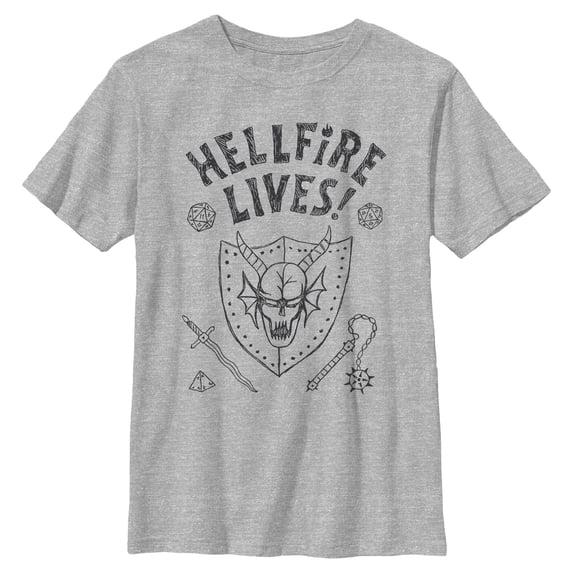 Boys Stranger Things Hellfire Lives T Shirt
