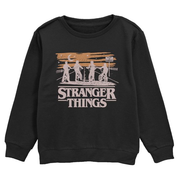 Boys Stranger Things Starry Bike Ride Sweatshirt