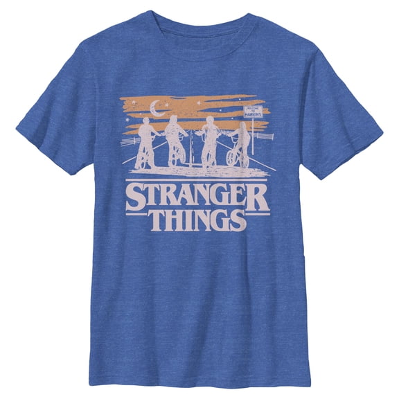 Boys Stranger Things Starry Bike Ride T Shirt