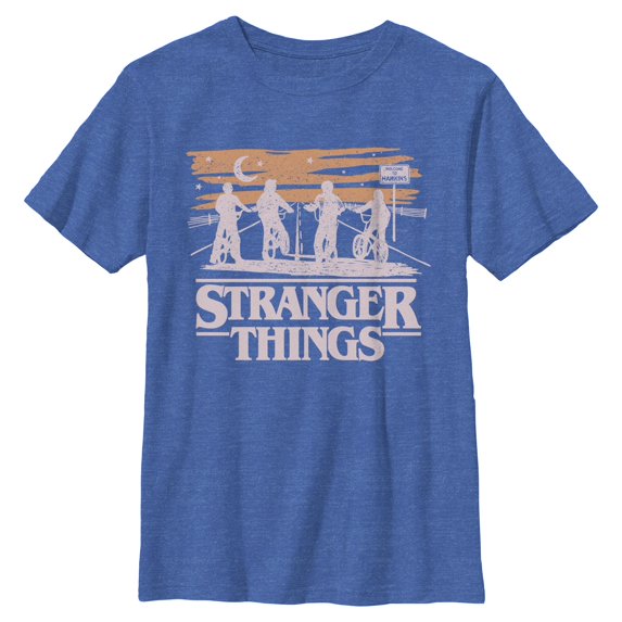 Boys Stranger Things Starry Bike Ride T Shirt