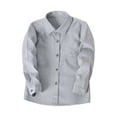 thumbnail image 1 of Boys Stretch Wrinkle-Free Dress Shirt | Long Sleeve, Button Down Collar, 4-Way Stretch, Formal | School | Casual | Wedding, Easy Care School Uniform, 1 of 5