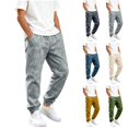 thumbnail image 1 of Boys Stretched Waist Ankle Tapered Sweatpants, Soft Long Work Style Trousers With Side Pockets, Boys Athletic Pants For School Play And Outdoor Daily | Akmoler,Blue 12-13 Years, 1 of 6