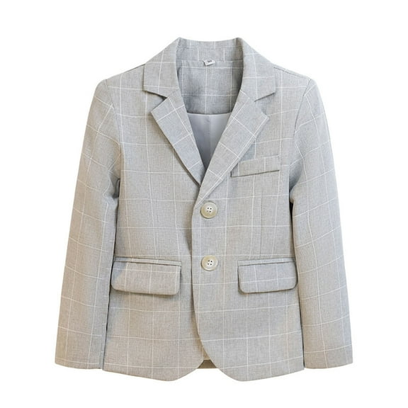 Boys Suit Blazer, Dressy Casual Sports Lightweight Suit Jacket for Boys, Single-Breasted Slim Fit Striped Blazer
