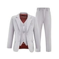 thumbnail image 1 of Boys' Suit Boys Suits Fit 3 Piece Blazer Waistcoat Pants Shawl Lapel Suits Set Beige Kid for Party Wedding Size 4T, 1 of 4