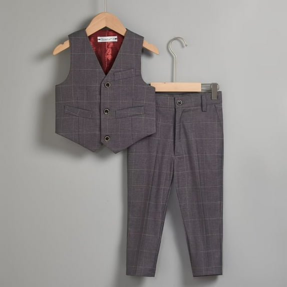 Boys' Suit Jacket Toddler Vest Pant Boys 2pcs for Wedding Party Boys Suit Jacket