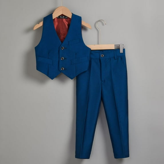 Boys' Suit Jacket Toddler Vest Pant Boys 2pcs for Wedding Party Boys Suit Jacket