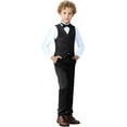 thumbnail image 1 of Boys Suit Set Formal Dress Shirt with BowTie Vest Pants Toddler Boy Tuxedo Suits, 1 of 14