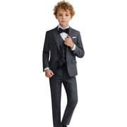 Boys Suit Set Formal Dress Shirt with BowTie Vest Pants Toddler Boy Tuxedo Suits