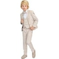thumbnail image 1 of Boys Suit Set, Formal Jacket, Vest, Pants, Shirt and Matching Bowtie 5 Piece, 1 of 9