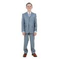 thumbnail image 1 of Boys Suit Set Solid Textured Notch Lapel With Matching Vest & Pants With Free Shirt & Tie, 1 of 6