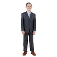 thumbnail image 1 of Boys Suit Set Solid Textured Notch Lapel With Matching Vest & Pants With Free Shirt & Tie, 1 of 6