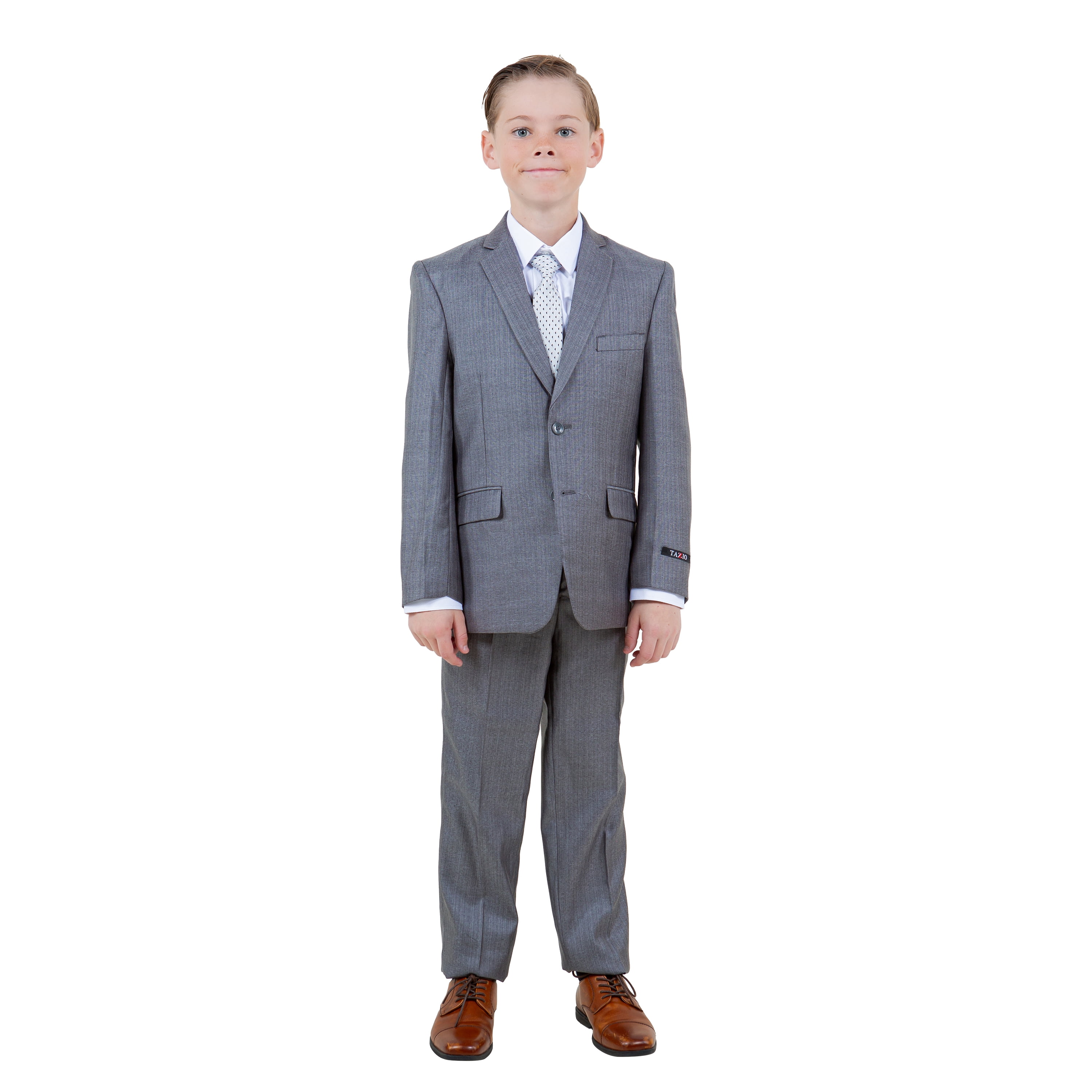 Boys Suit Set Solid Textured Notch Lapel With Matching Vest & Pants ...