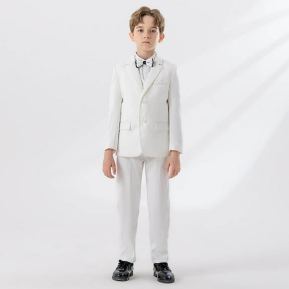 Boys Suit Set for Wedding Notch Lapel Formal Boy Suit Jacket Vest and Pants Set