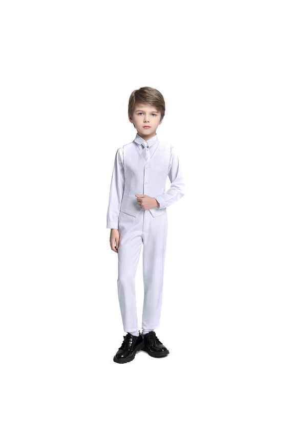 Boys Suit Size 7 Kids Suits for Toddler Boys Ring Bearer Suit Boys' Formal Suits White Easter Outfit Dress Clothes