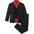 thumbnail image 1 of Boys Suit Slim Fit 5 Piece for Kids Toddler Suit Wedding Outfit for Teenage Boys Formal Tuxedo Set, 1 of 11