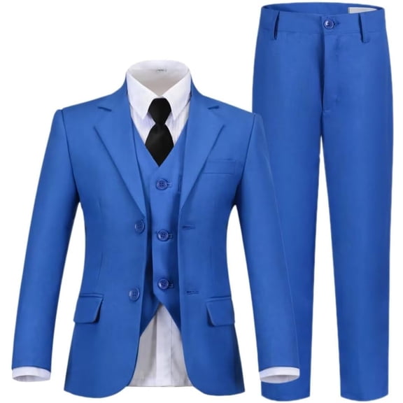 Boys Suit Slim Fit Formal Tuxedo Suit Set for Kids Toddler Boys Teen Wedding Ring Bearer Dress Outfits