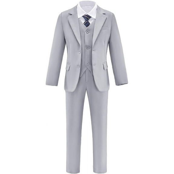 Boys Suit for Kids 6 Pieces Formal Dresswear Set Teen Boys Tuxedo Suits for Wedding Graduation