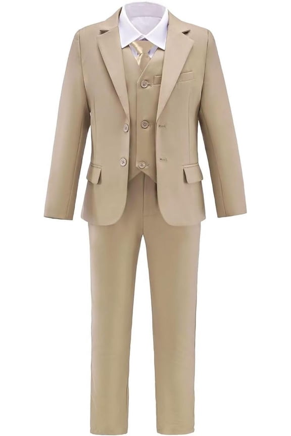 Boys Suit for Kids 6 Pieces Formal Dresswear Set Teen Boys Tuxedo Suits for Wedding Graduation