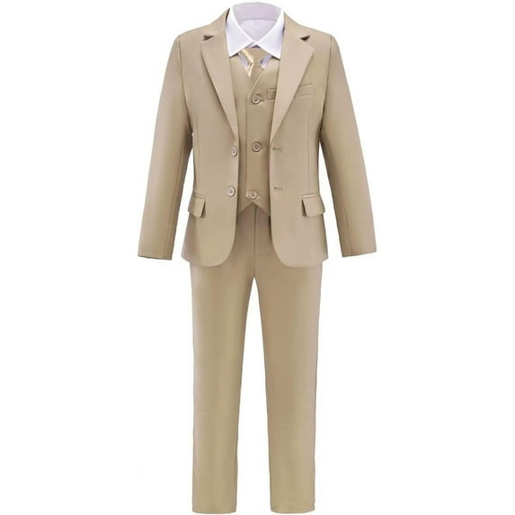 Boys Suit for Kids 6 Pieces Formal Dresswear Set Teen Boys Tuxedo Suits for Wedding Graduation