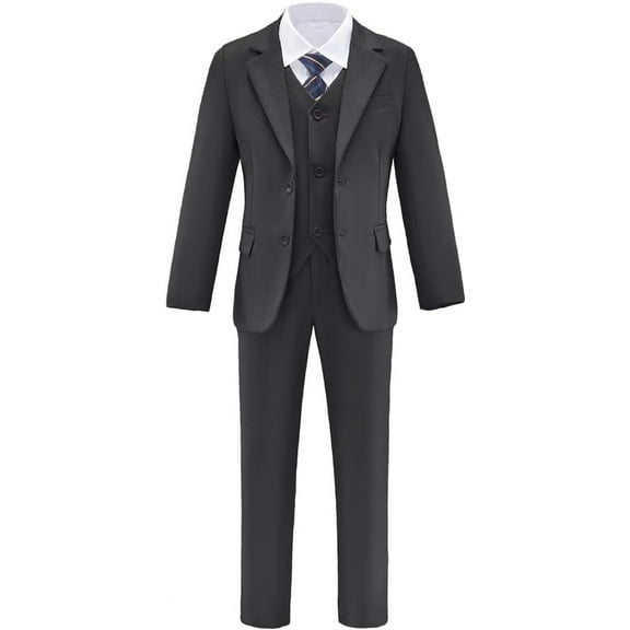 Boys Suit for Kids 6 Pieces Formal Dresswear Set Teen Boys Tuxedo Suits for Wedding Graduation