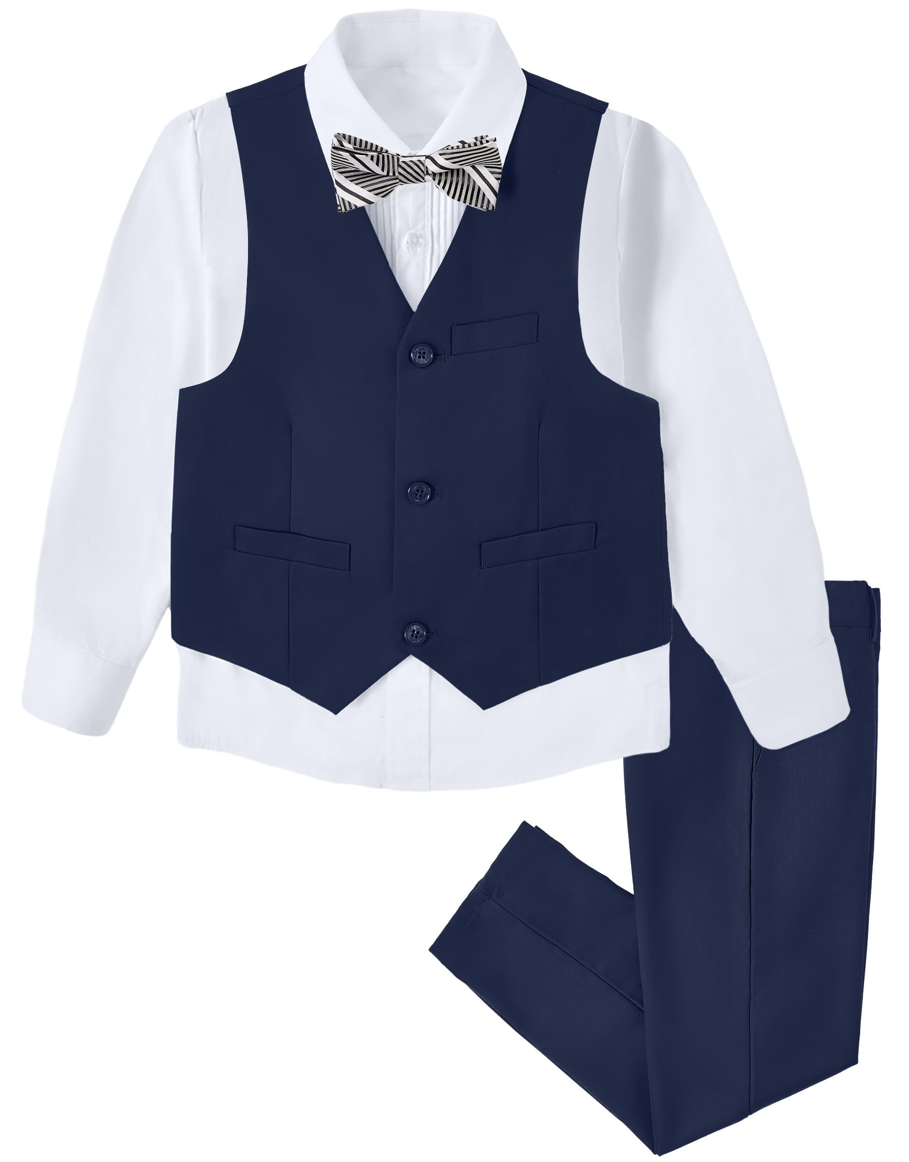 Boys Suit for Kids Formal Tuxedo Suits Vest and Pants Set Toddler Boy