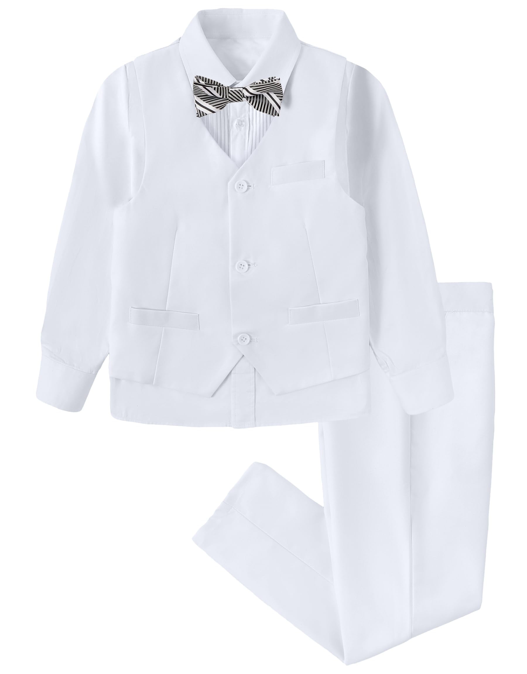 Boys Suit for Kids Formal Tuxedo Suits Vest and Pants Set Toddler Boy