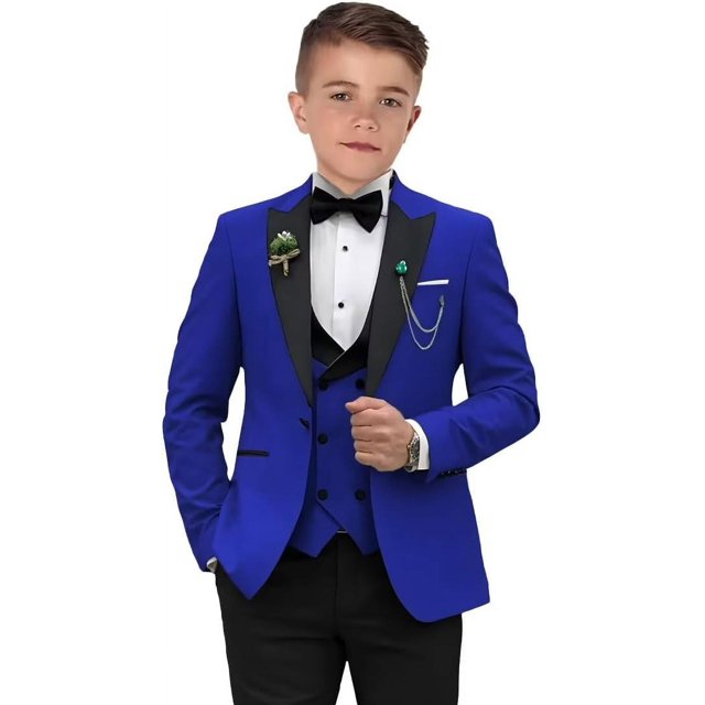 Kids Suits For Boys Boys Suits 3 Piece Formal Solid Slim Fit Suit