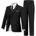 thumbnail image 1 of Boys Suits Set Slim Fit Kids Toddler Tux Suit for Teen Boy Wedding Outfit Communion Dress Clothes with Jacket Vest Pants Tie, 1 of 12