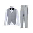 thumbnail image 1 of Boys Suits Slim Fit 4 Piece Formal Dresswear Suit for Kids Tuxedo Wedding Set Toddler Boy Dress with Vest Shirt Pants and Tie, 1 of 5