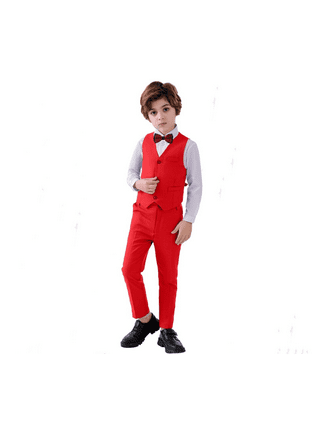 Suits Pink Boys Suit Casual Jacket Pants Tuxedo Wedding Kids Slim