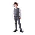 thumbnail image 1 of Boys Suits Slim Fit 4 Piece Formal Dresswear Suit for Kids Tuxedo Wedding Set Toddler Boy Dress with Vest Shirt Pants and Tie, 1 of 5