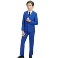 thumbnail image 1 of Boys' Suits Slim Fit 4 Pieces, Boys Formal Suit Set,Adjustable Waist, 1 of 5