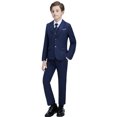 thumbnail image 1 of Boys' Suits Slim Fit 4 Pieces, Boys Formal Suit Set,Adjustable Waist, 1 of 5