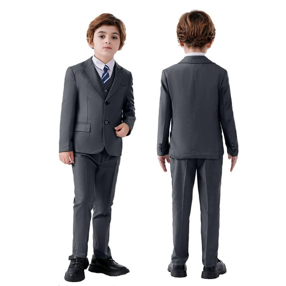 Boys Suits Slim Fit 5 Pieces, Boys Formal Suit Set Boy Suit, Wedding Suit Ring Bearer Suit