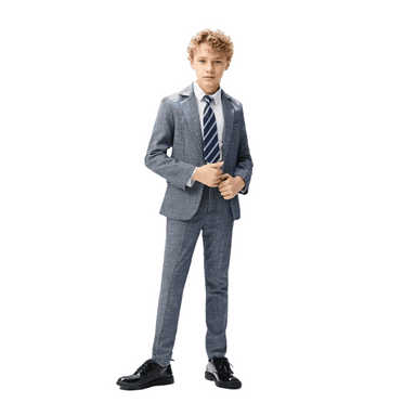 Boys Suits Toddler 5Pcs Baby to Teen Tuxedo Children Wedding Outfits Dress Wear Light Grey