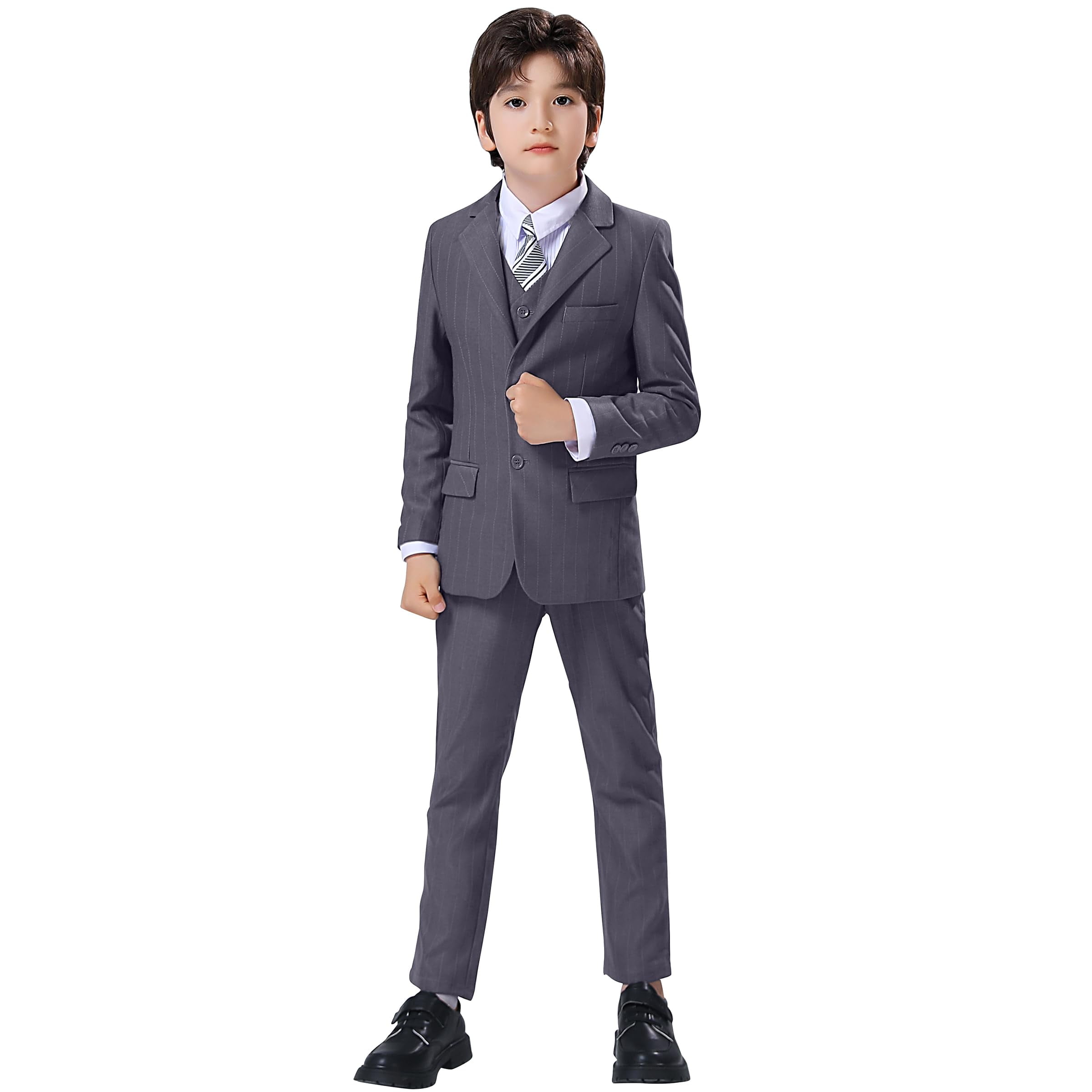 Boys Suits for Toddler Boys Pinstripe Tuxedo Suit for School Dance