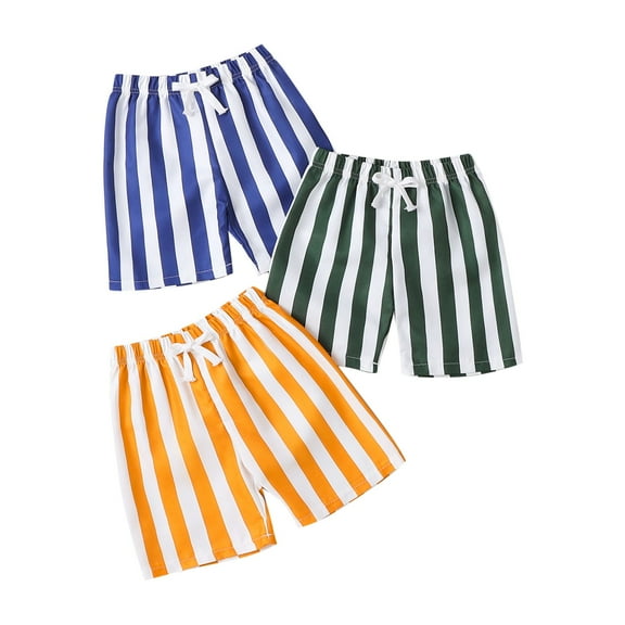 Boys Summer Beach Shorts Toddler Casual Pull-On Shorts Novelty Comfort Loungewear, Assorted 3-Pack 2T