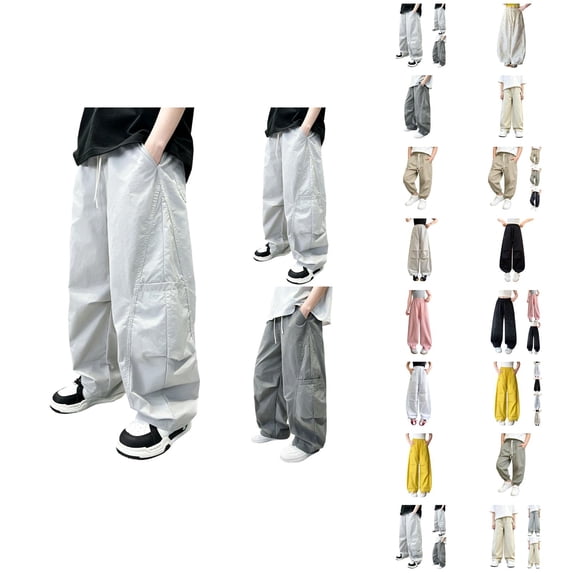 Boys' Summer Casual Cargo Pants For Older Child Lightweight Knit And Everyday Wear Comfortable Fit For Kids