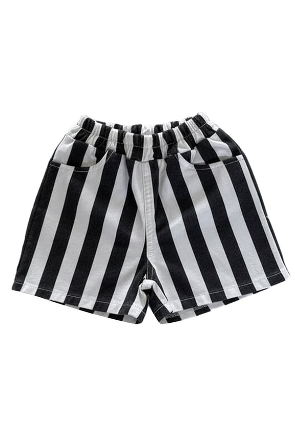 Boys Summer Casual Striped Color Shorts Toddler Thin Lightweight Outdoor Play Short Pants Clothes
