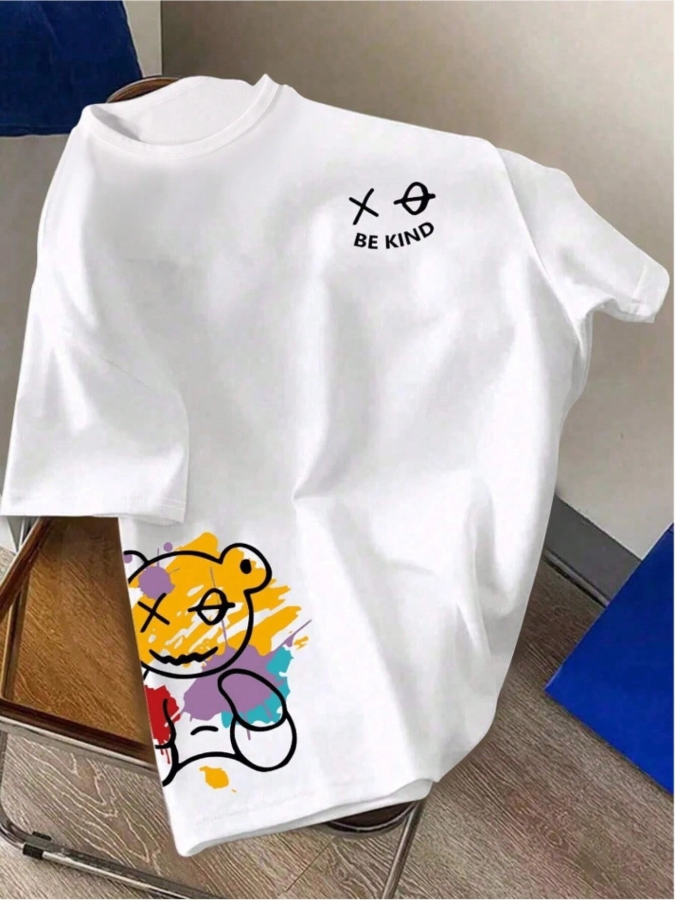 Cute Bear Rainbow Stripe Boys T-Shirt & Green Shorts Summer Set main image 1