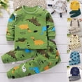 thumbnail image 1 of Boys Summer Clothes Little Girls Dinosaur Animals Print Cartoon Sleepwear Fall 2 Piece Set Green Toddler Boy Outfits 2-3 Years, 1 of 1