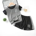 thumbnail image 1 of Boys Summer Clothes Short Sleeve Sport Shirt and Mesh Girls Active Shorts 2pc Football for Kids 4-5 Years, 1 of 3