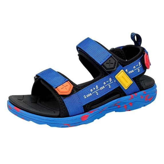 Boys' Summer Fashion Lightweight Soft Bottom Beach Shoes Blue 9 Years-9.5 Years
