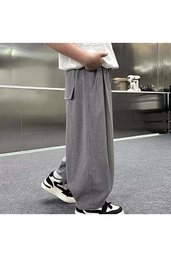 Boys Summer Harem Pants Lightweight Trousers Breathable Casual Bottoms for Kids Outdoor Play Pants