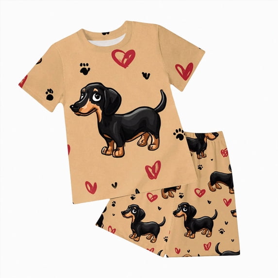 Boys Summer Outfits Boys 2 Piece Outfits Summer Toddler Kids Clothing Sets Short Sleeve Graphic Round Neck Tee Shorts Outdoor Play
